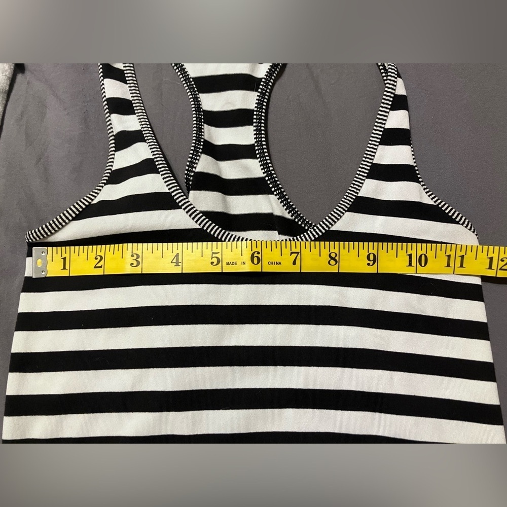 Lululemon Cool Striped Racerback Tank Black and White Striped - Picture 6 of 7